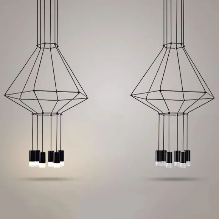 Подвесной светильник Via Wireflow polyhedral 0307 Pendan Light от ImperiumLoft