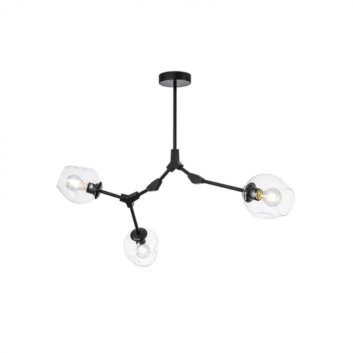 Люстра Адель Branching Bubble Chandelier L3 Black Transparent от ImperiumLoft