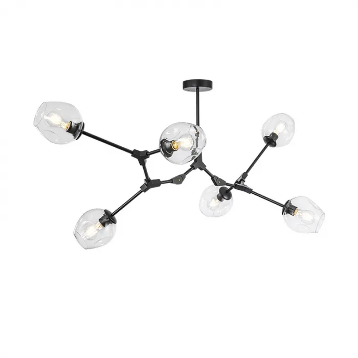 Люстра Адель Branching Bubble Chandelier L6 Black Transparent от ImperiumLoft