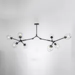 Люстра Адель Branching Bubble Chandelier L8 Black Transparent от ImperiumLoft