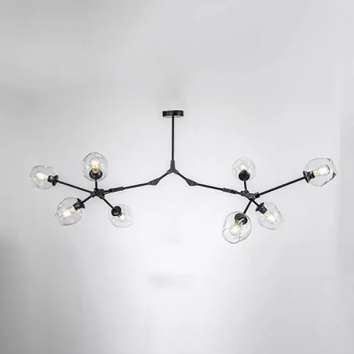 Люстра Адель Branching Bubble Chandelier L8 Black Transparent от ImperiumLoft