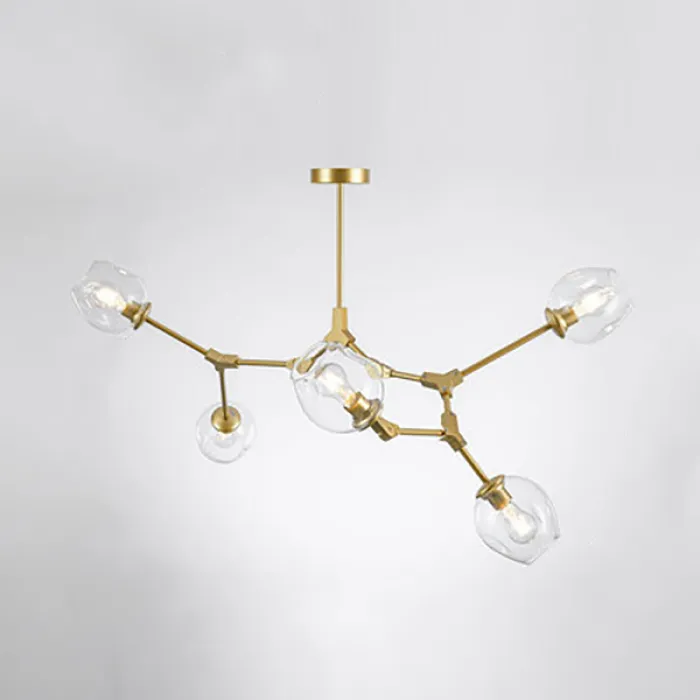 Люстра Адель Branching Bubble Chandelier L5 Brass Transparent от ImperiumLoft
