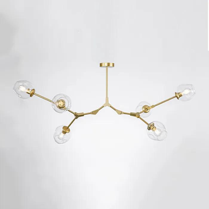 Люстра Адель Branching Bubble Chandelier L6 Brass Transparent от ImperiumLoft