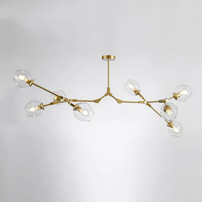 Люстра Адель Branching Bubble Chandelier L8 Brass Transparent от ImperiumLoft