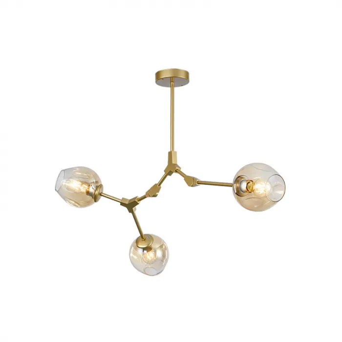 Люстра Адель Branching Bubble Chandelier L3 Brass Amber от ImperiumLoft