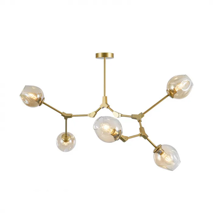 Люстра Адель Branching Bubble Chandelier L5 Brass Amber от ImperiumLoft