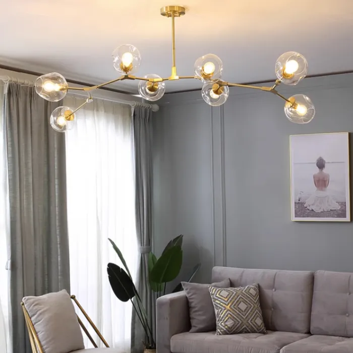 Люстра Адель Branching Bubble Chandelier L11 Brass Amber от ImperiumLoft