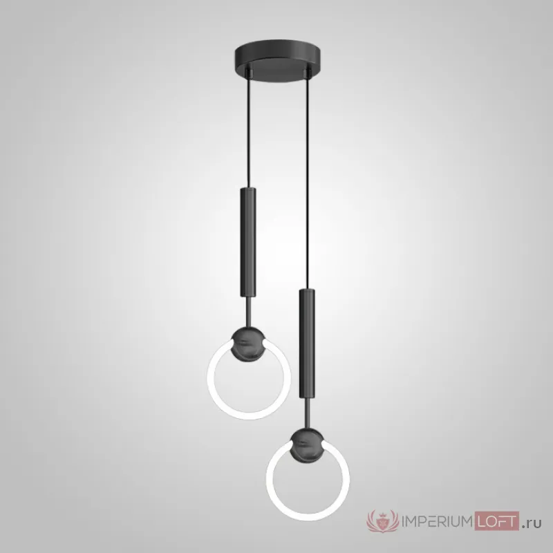 Подвесной светильник FINNUR RING DUO D15 Black от ImperiumLoft