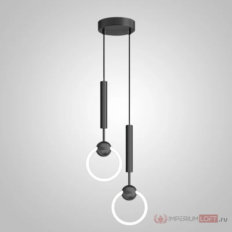 Подвесной светильник FINNUR RING DUO D20 Black от ImperiumLoft