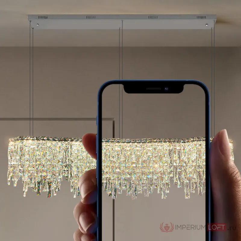 Реечный, рядный светильник MICHELLE LONG L150 Chrome от ImperiumLoft