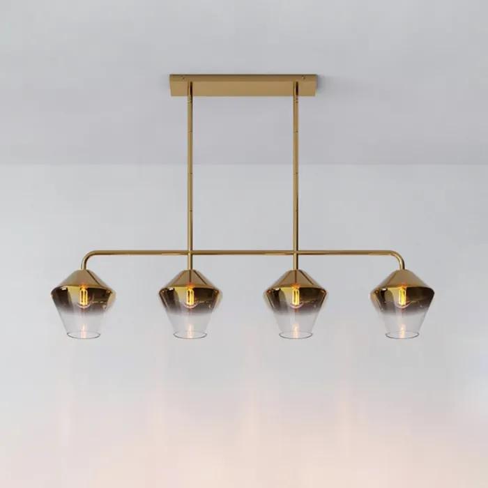 Реечный, рядный светильник CLOVE B Brass Amber от ImperiumLoft
