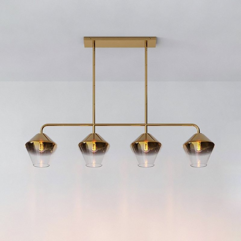 Реечный, рядный светильник CLOVE B Brass Amber от ImperiumLoft