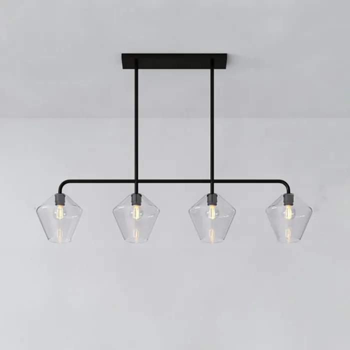Реечный, рядный светильник CLOVE B Black Transparent от ImperiumLoft