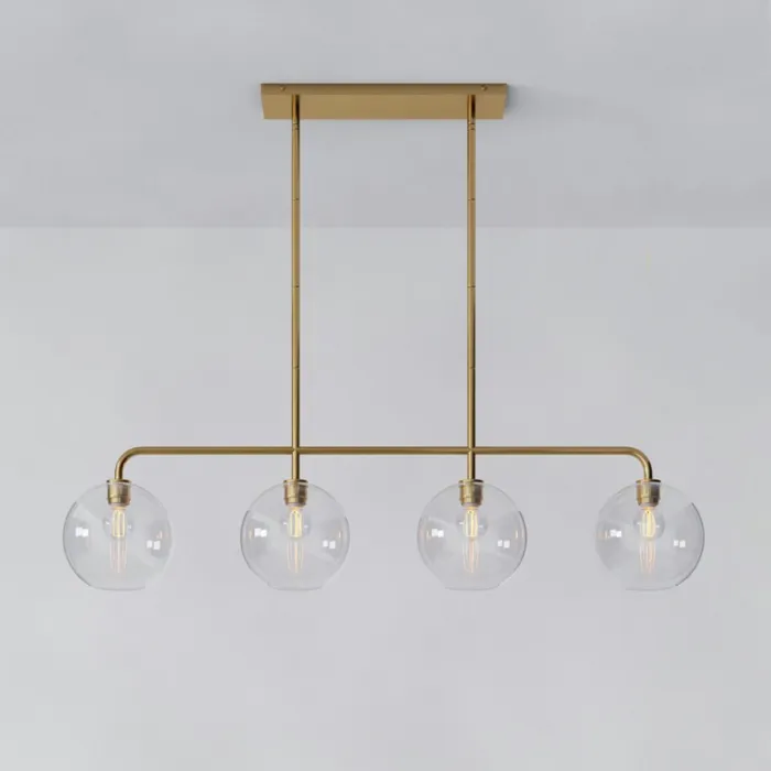 Реечный, рядный светильник CLOVE Brass Transparent от ImperiumLoft