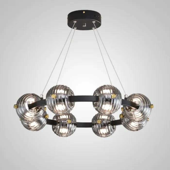 Кольцевая люстра SEMUND D60 Black от ImperiumLoft
