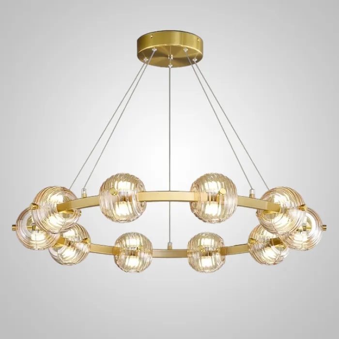 Кольцевая люстра SEMUND D80 Brass от ImperiumLoft