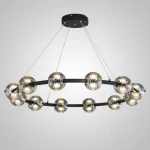 Кольцевая люстра SEMUND D100 Black от ImperiumLoft