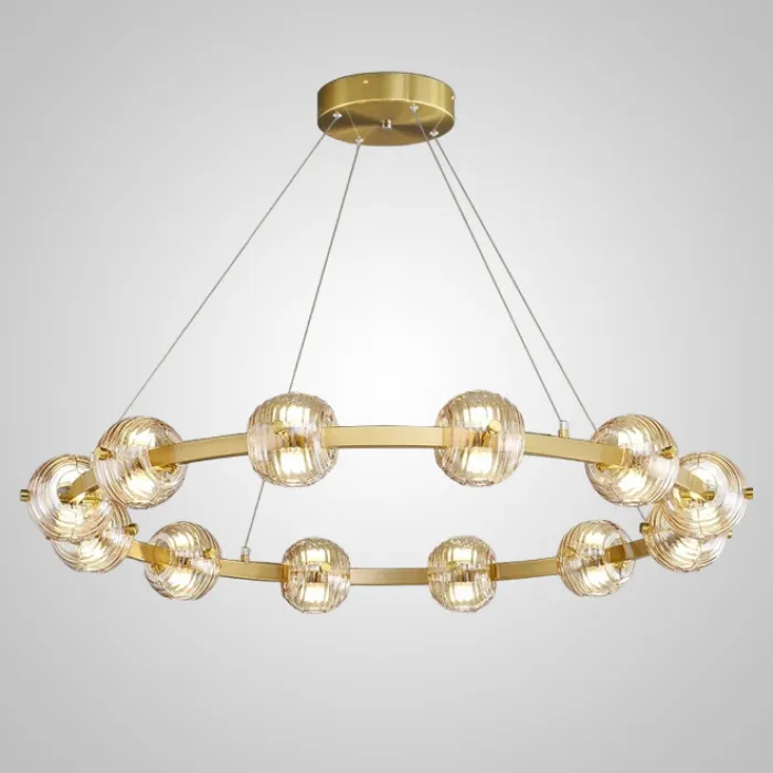 Кольцевая люстра SEMUND D100 Brass от ImperiumLoft
