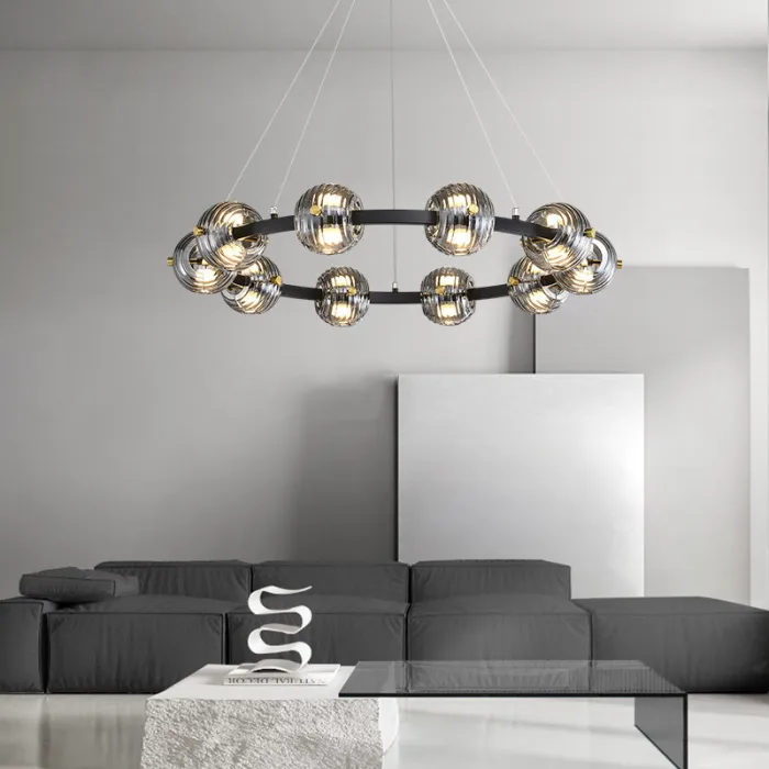 Кольцевая люстра SEMUND D80 Brass от ImperiumLoft