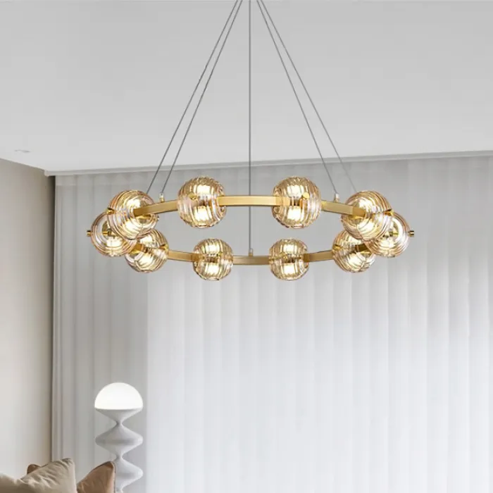 Кольцевая люстра SEMUND D80 Brass от ImperiumLoft