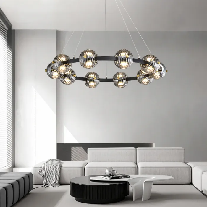 Кольцевая люстра SEMUND D80 Brass от ImperiumLoft