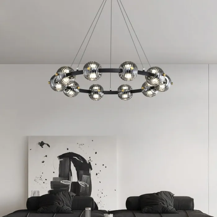 Кольцевая люстра SEMUND D80 Brass от ImperiumLoft