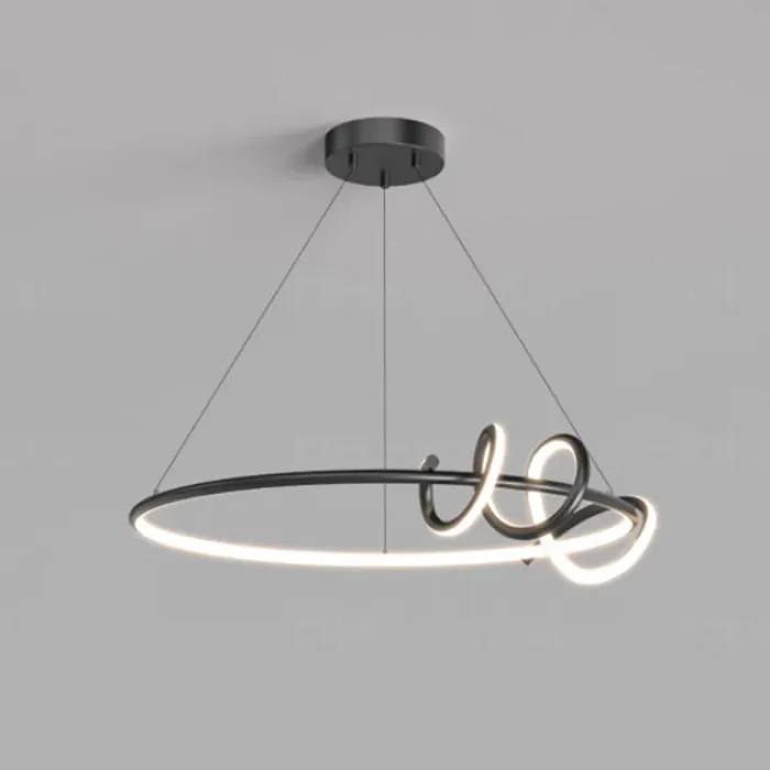 Кольцевая люстра RAFFEL D60 Black от ImperiumLoft