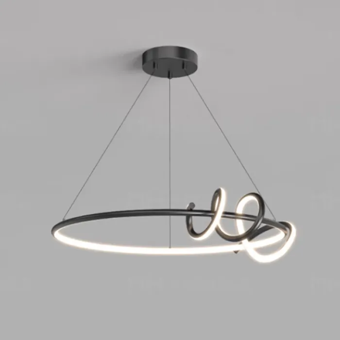 Кольцевая люстра RAFFEL D80 Black от ImperiumLoft