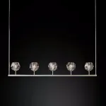 Люстра RH Boule De Cristal Linear Chandelier 5 Nickel от ImperiumLoft