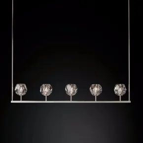 Люстра RH Boule De Cristal Linear Chandelier 5 Nickel