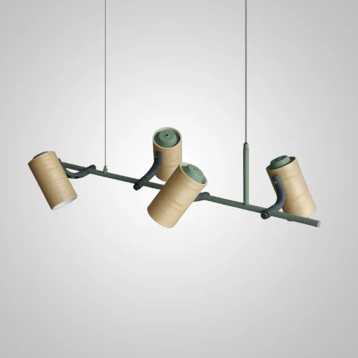 Подвесной реечный светильник BARREL A Green от ImperiumLoft