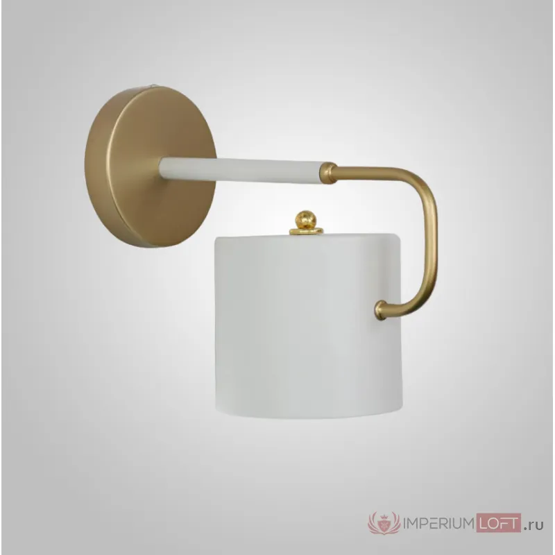 Бра BEND WALL Brass White от ImperiumLoft