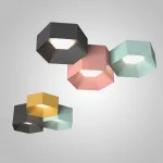 Потолочный светильник HEXAGON A H23 Light green от ImperiumLoft
