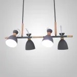 Подвесной реечный светильник TRIF WOOD LONG Grey от ImperiumLoft