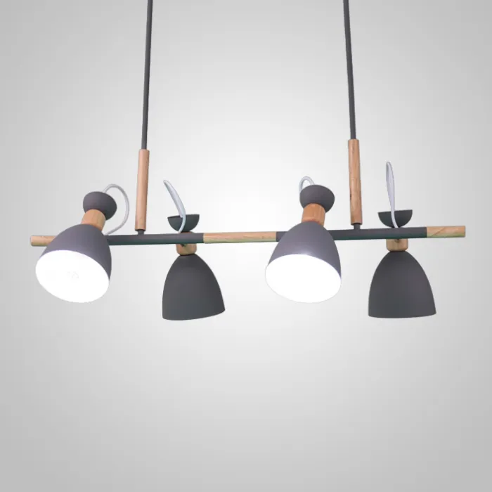 Подвесной реечный светильник TRIF WOOD LONG Grey от ImperiumLoft