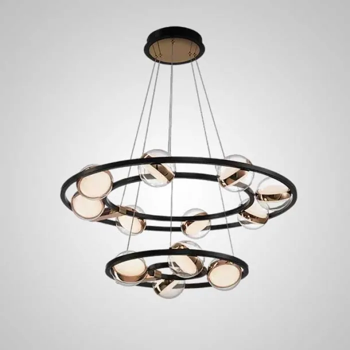 Кольцевые люстры и светильники SATURNA CH D80+48 от ImperiumLoft