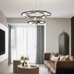 Кольцевые люстры и светильники SATURNA CH D80+48 от ImperiumLoft