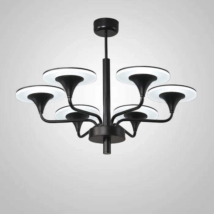 Люстра на штанге PILLAR L6 Black от ImperiumLoft