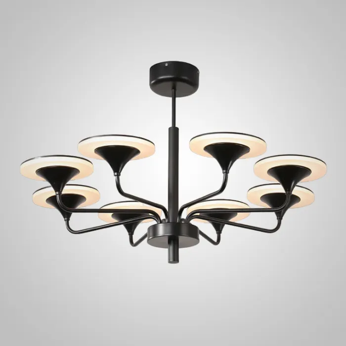 Люстра на штанге PILLAR L8 Black от ImperiumLoft