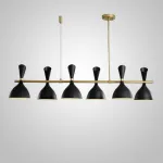 Подвесной реечный светильник TRUMPET LINE L130 Black от ImperiumLoft