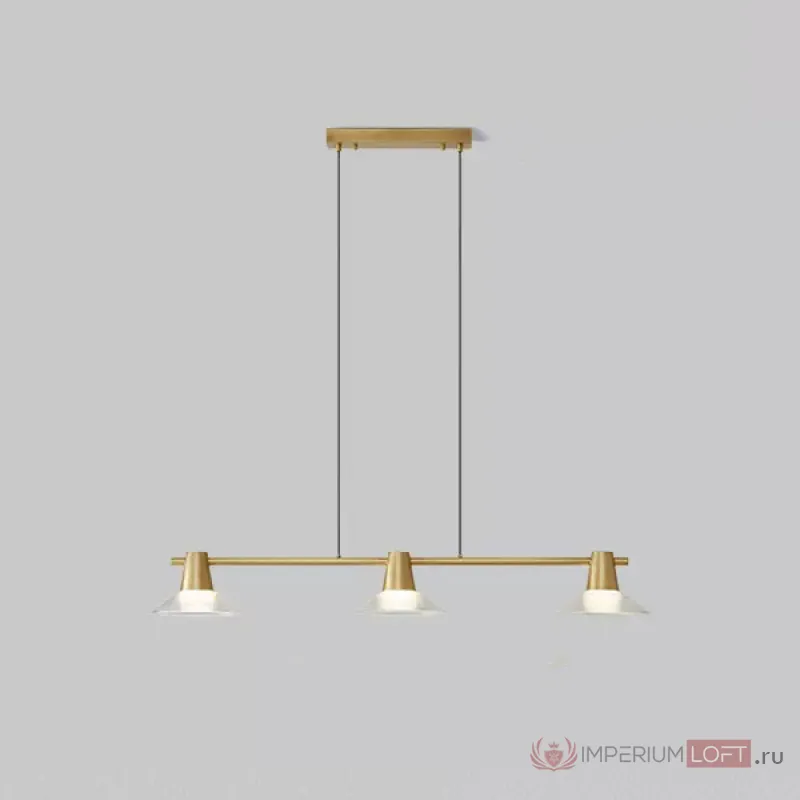 Реечный, рядный светильник CICLA LONG L100 Brass от ImperiumLoft