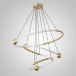 Кольцевые люстры и светильники ECLIPTICA Brass от ImperiumLoft
