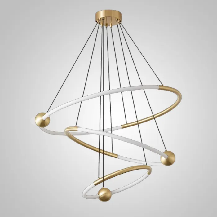 Кольцевые люстры и светильники ECLIPTICA Brass от ImperiumLoft