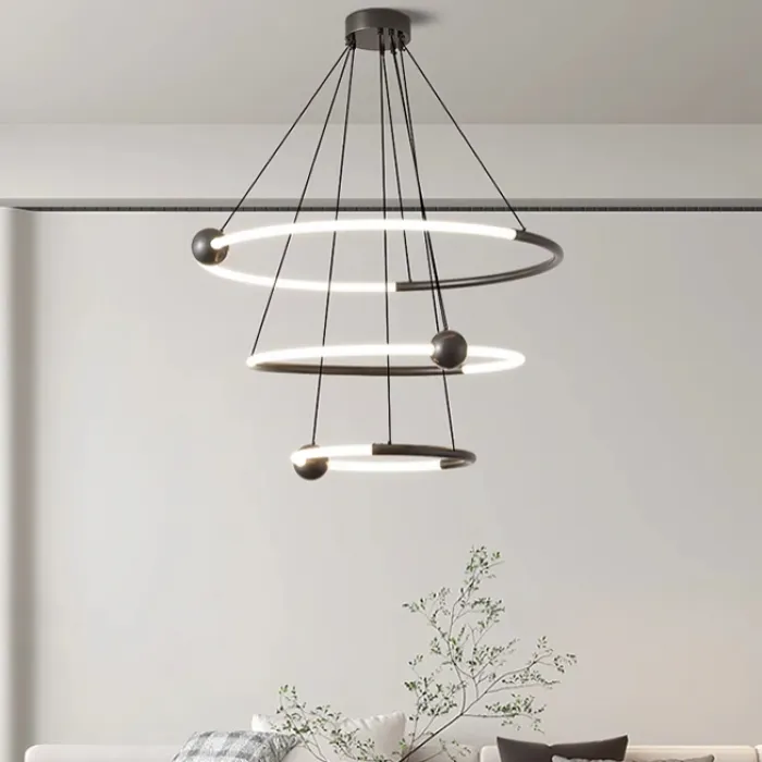 Кольцевые люстры и светильники ECLIPTICA Black от ImperiumLoft
