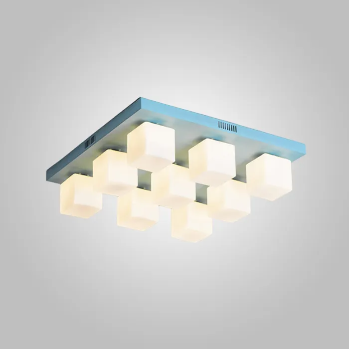 Подвесная люстра BOARD CUBE L9 Blue от ImperiumLoft