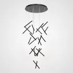 Люстра Dutti D0068 LED Chandelier Modern 28 Black от ImperiumLoft