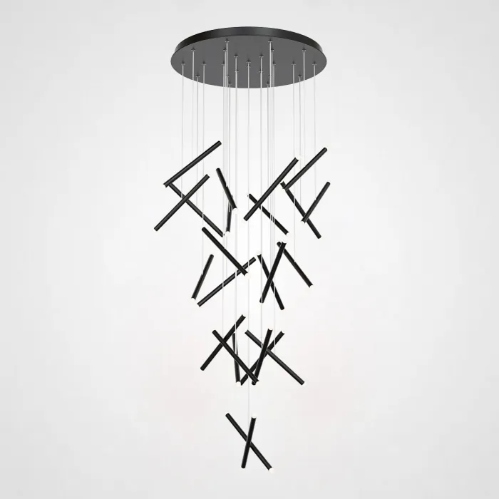 Люстра Dutti D0068 LED Chandelier Modern 28 Black от ImperiumLoft
