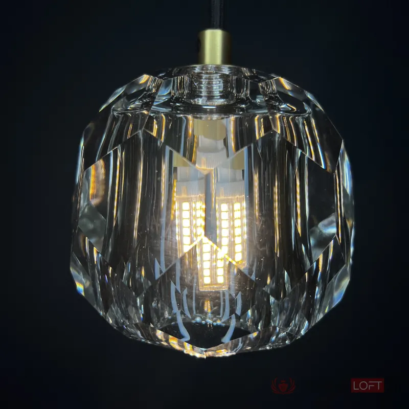 Подвесной светильник Boule De Cristal Single Rod Pendant Brass от ImperiumLoft