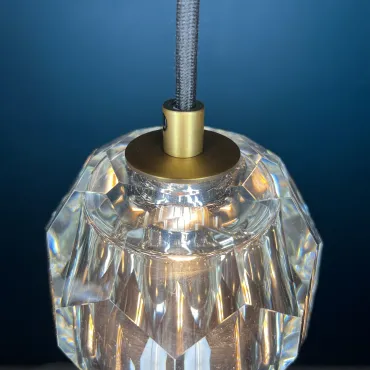 Подвесной светильник Boule De Cristal Single Rod Pendant Brass от ImperiumLoft