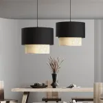 Подвесной светильник Ottar Wicker Black lampshade